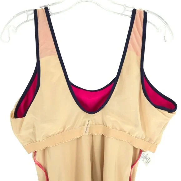 Lands' End Swim suit Pink One Piece Summer Vacation Pool Party Ocean Modest 22W - Picture 14 of 16